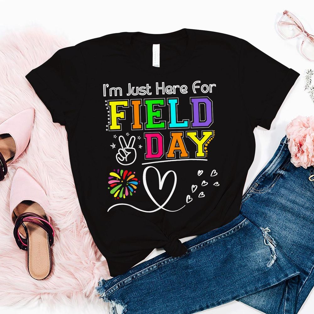 I'm Just Here For Field Day 2023 Last Day School Shirt Unisex Standard T-Shirt black s